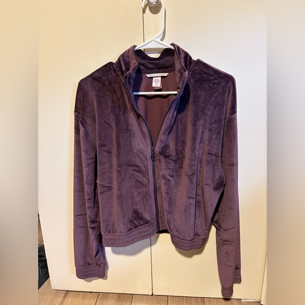 Victoria’s Secret Deep Purple Velvet Jacket Sz M Y2K Luxe